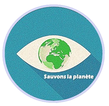 Logo de l’ONG Sauvons la Planète : un œil dont l’iris est le globe terrestre